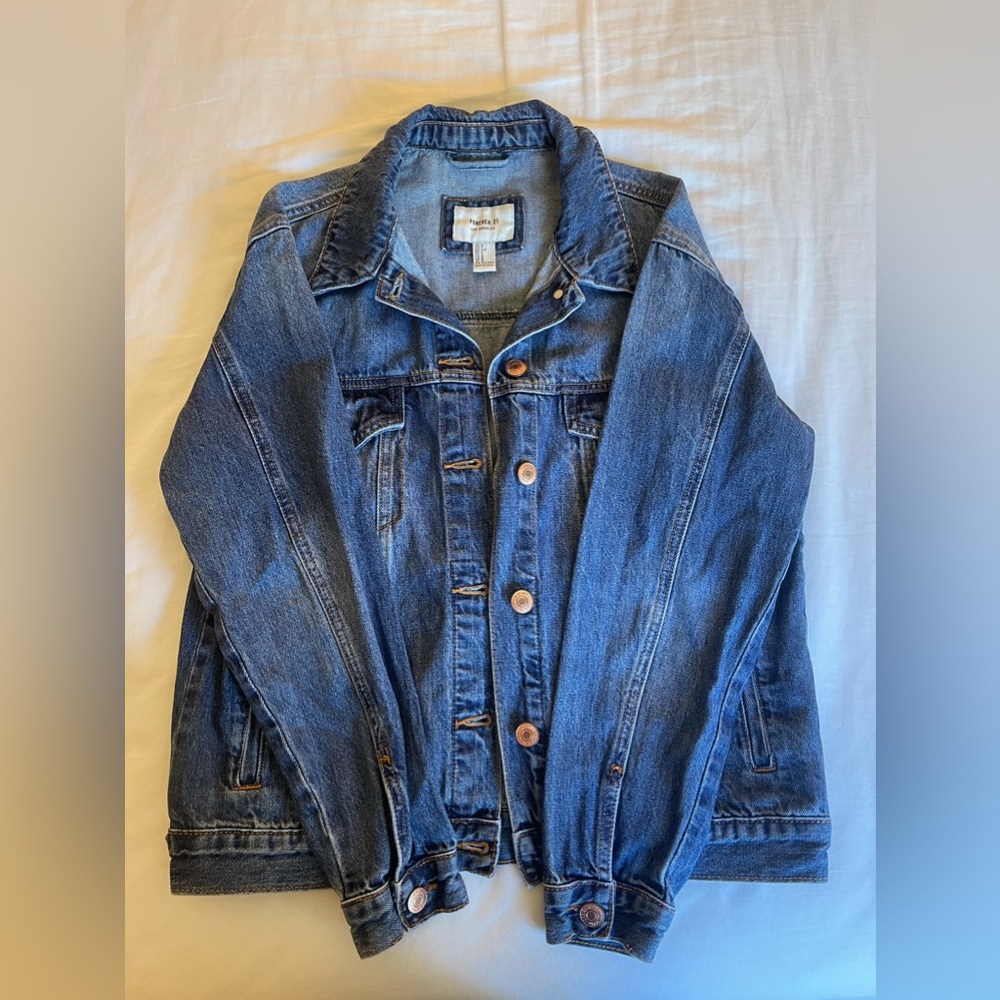 Medium wash denim jacket from forever21